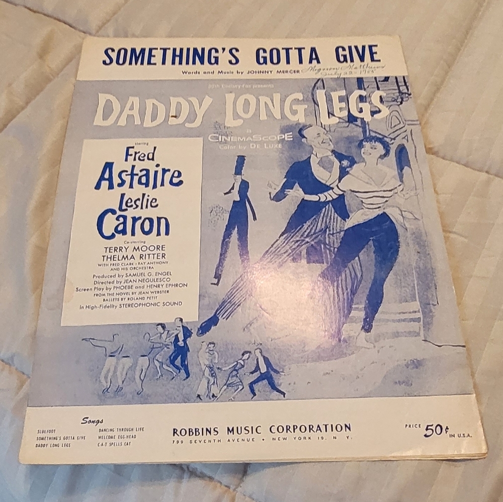Daddy Long legs vintage Sheet Music
